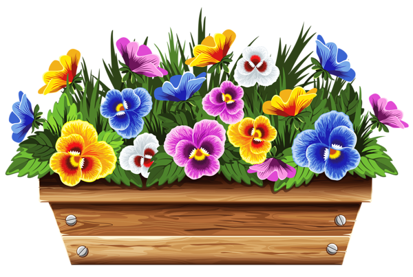 Dieses PNG-Bild - Box mit Veilchen PNG Clipart Bild, steht zum kostenlosen Download zur Verfügung