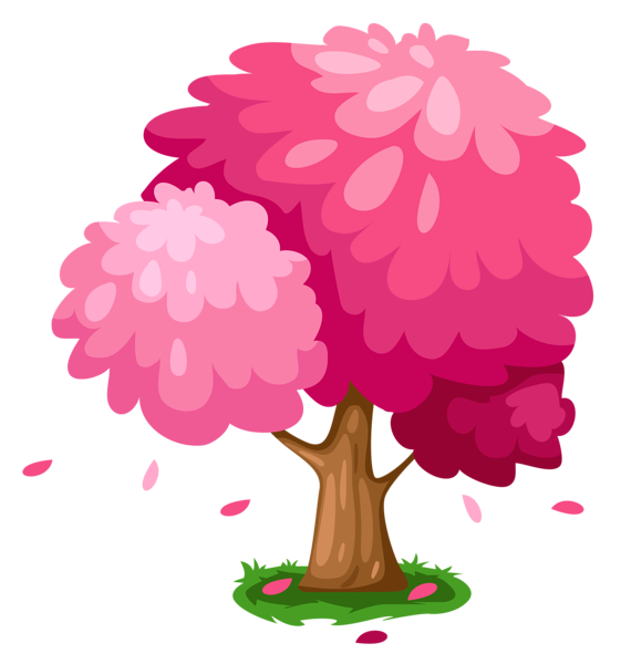 This png image - Cute Pink Spring Tree Clipart, is available for free download
