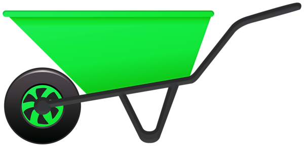 This png image - Green Wheelbarrow PNG Clipart, is available for free download