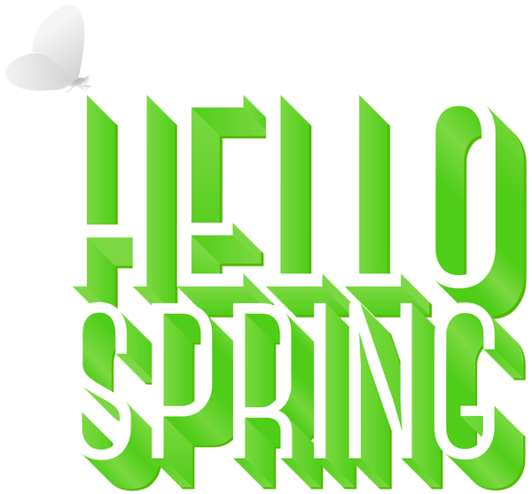 This png image - Hello Spring PNG Clip Art, is available for free download