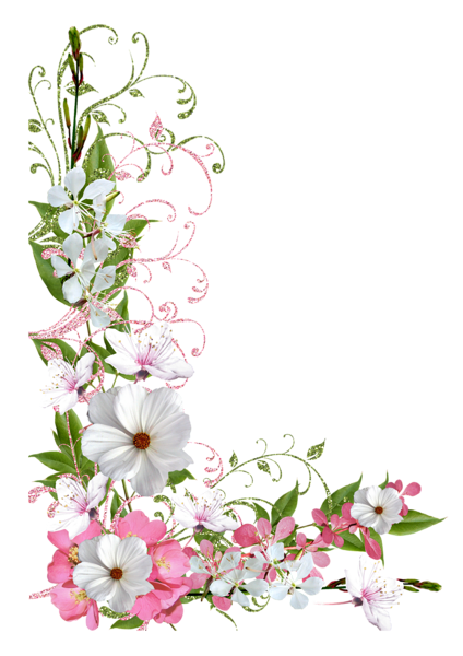 This png image - Pink and Green Spring Decor PNG Picture Clipart, is available for free download