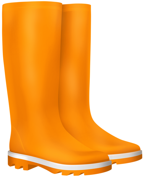 This png image - Rubber Boots Orange Transparent PNG Clipart, is available for free download