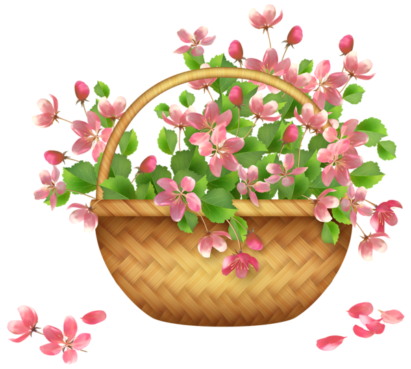 This png image - Spring Flower Basket PNG Clipart, is available for free download
