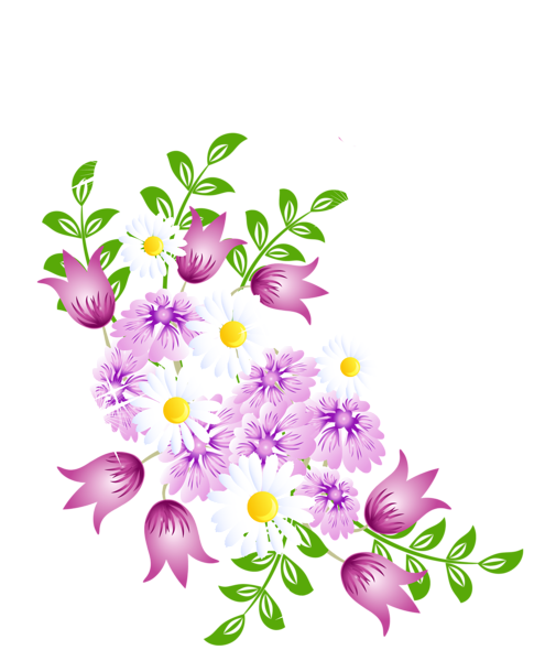 This png image - Spring Flowers Decor PNG Picture Clipart, is available for free download