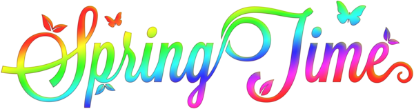 This png image - Spring Time Rainbow Text PNG Clip Art Image, is available for free download