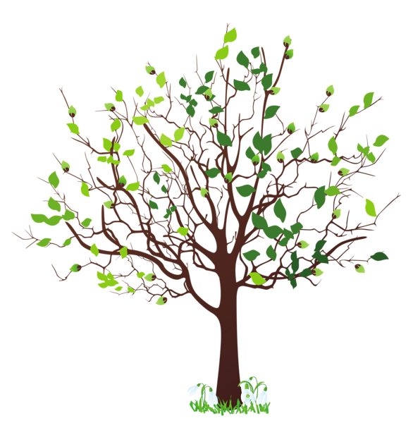 This png image - Spring Tree with Snowdrops PNG Clipart Picture, is available for free download