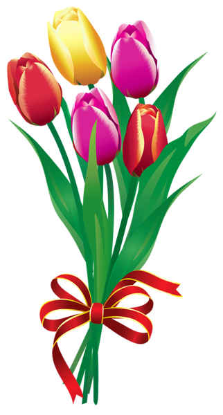 This png image - Spring Tulips Bouquet PNG Clipart Picture, is available for free download
