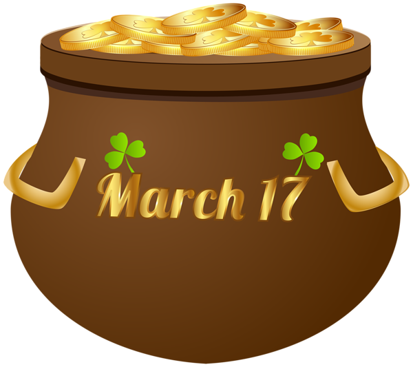 This png image - 17 March Pot of Gold PNG Clip Art Image, is available for free download