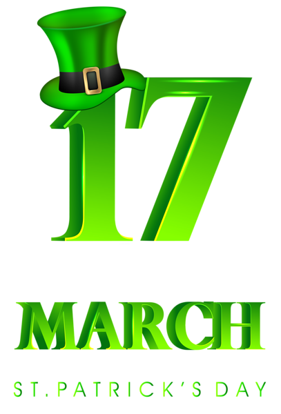 This png image - 17 March St Patricks Day Transparent PNG Clip Art Image, is available for free download