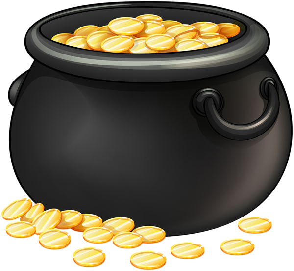 This png image - Black Pot of Gold PNG Clip Art, is available for free download