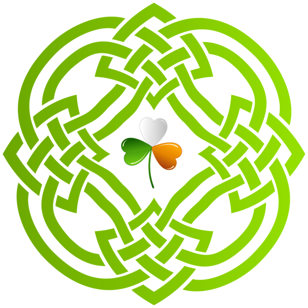 This png image - Celtic Knot and Irish Shamrock Transparent PNG Clip Art Image, is available for free download