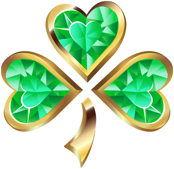 This png image - Diamond Irish Shamrock Transparent PNG Clip Art, is available for free download