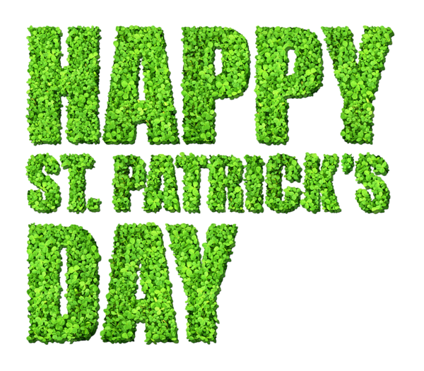 This png image - Happy St Patricks Day with Clovers, is available for free download