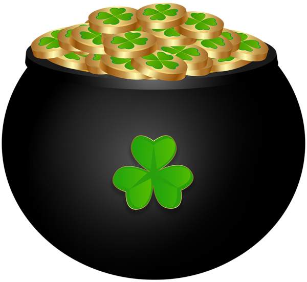 This png image - Pot of Gold PNG Black Clipart, is available for free download