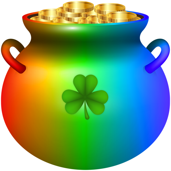 This png image - St Patrick Rainbow Pot of Gold PNG Clipart, is available for free download