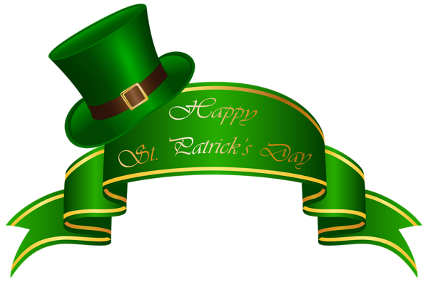 This png image - St Patricks Day Banner and Hat Transparent PNG Clip Art Image, is available for free download