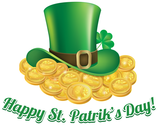 This png image - St Patricks Day Coins and Hat Transparent PNG Clip Art Image, is available for free download