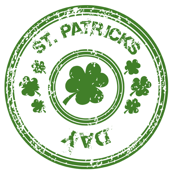 This png image - St Patricks Day Stamp with Shamrock PNG Clipart, is available for free download