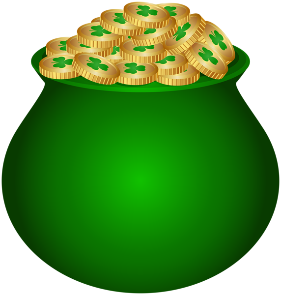This png image - St Patricks Pot of Gold Transparent Clipart, is available for free download