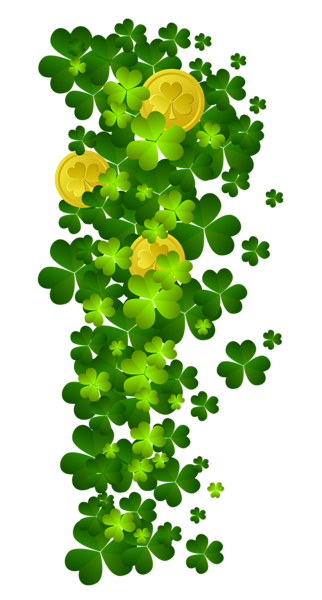 This png image - St Patricks Shamrock with Coins PNG Clipart, is available for free download