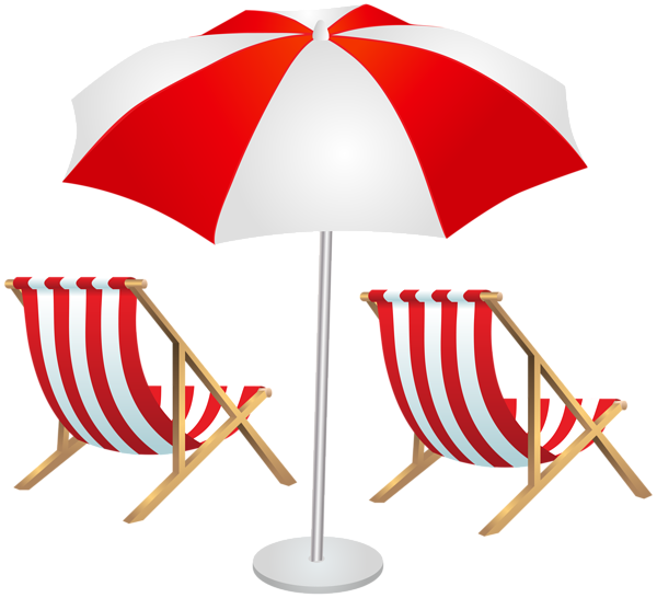 This png image - Beach Chairs and Umbrella PNG Clip Art Image, is available for free download