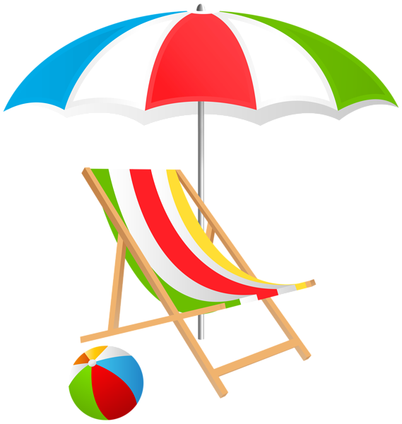 This png image - Beach Umbrella Chair and Ball Transparent Clipart, is available for free download