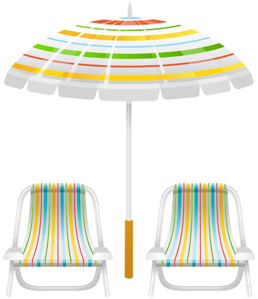 This png image - Beach Umbrella and Two Chairs PNG Clip Art Image, is available for free download