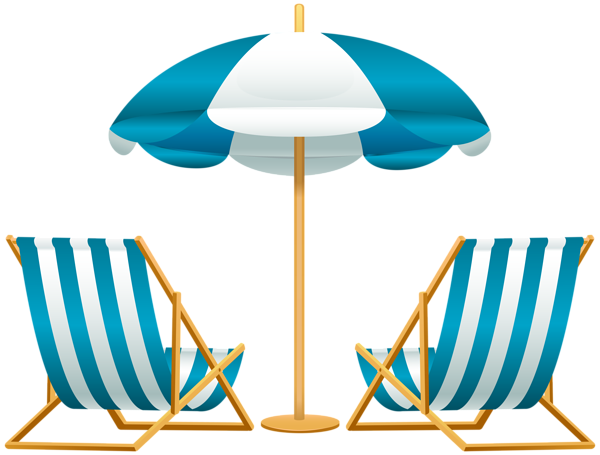 This png image - Beach Umbrella with Chairs Free PNG Clip Art Image, is available for free download