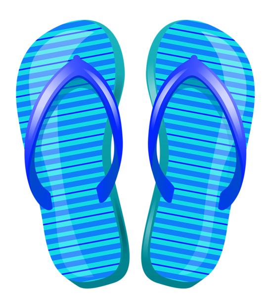 This png image - Blue Beach Flip Flops PNG Vector Clipart, is available for free download