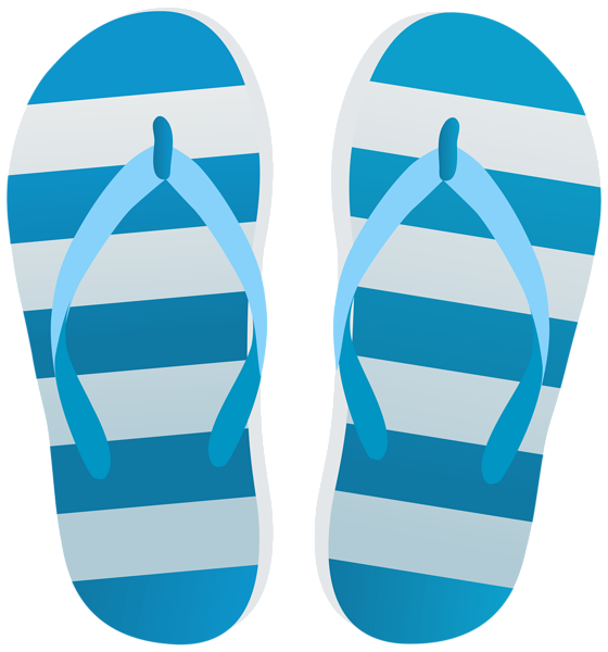 Blue Flip Flops Transparent Clip Art Image | Gallery Yopriceville ...