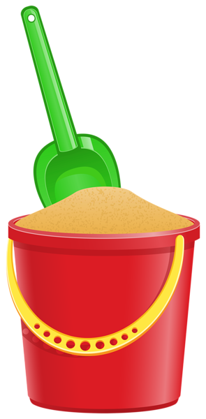 This png image - Bucket with Shovel Transparent PNG Clip Art Image, is available for free download