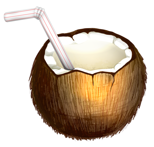 This png image - Coconut Cocktail PNG Vector Clipart, is available for free download
