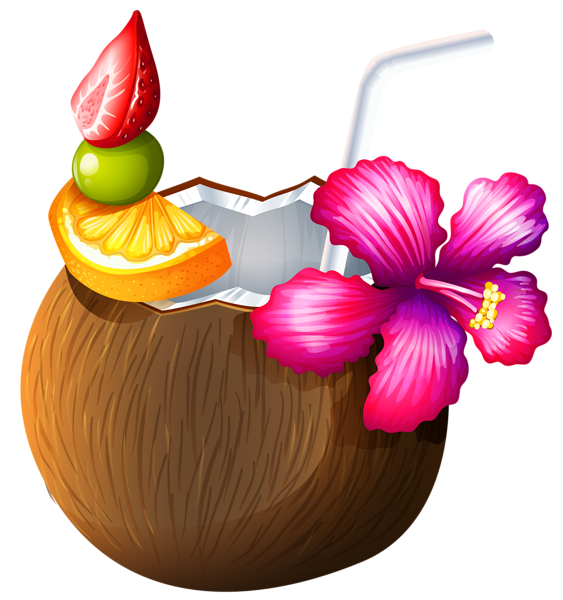 This png image - Exotic Coconut Cocktail PNG Clipart, is available for free download