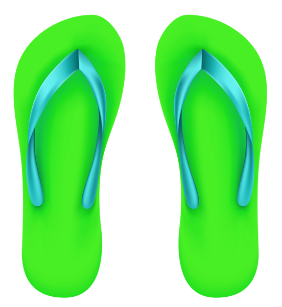 This png image - Green Beach Flip Flops PNG Clipart, is available for free download