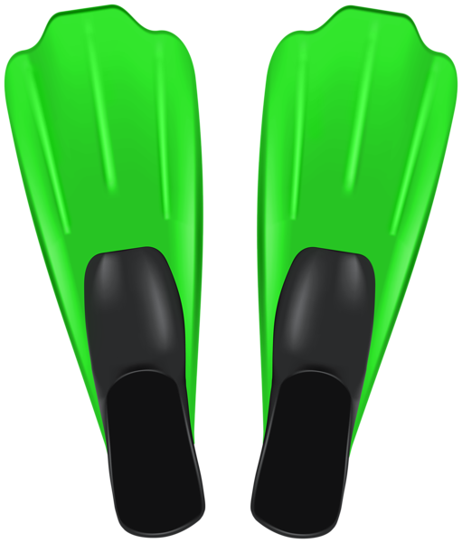This png image - Green Diving Fins PNG Clipart, is available for free download