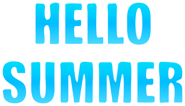 This png image - Hello Summer Blue PNG Clipart, is available for free download