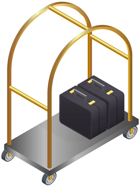 This png image - Hotel Luggage Cart Transparent Clip Art Image, is available for free download