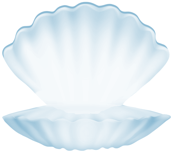 This png image - Open Clam Shell Blue PNG Transparent Clipart, is available for free download
