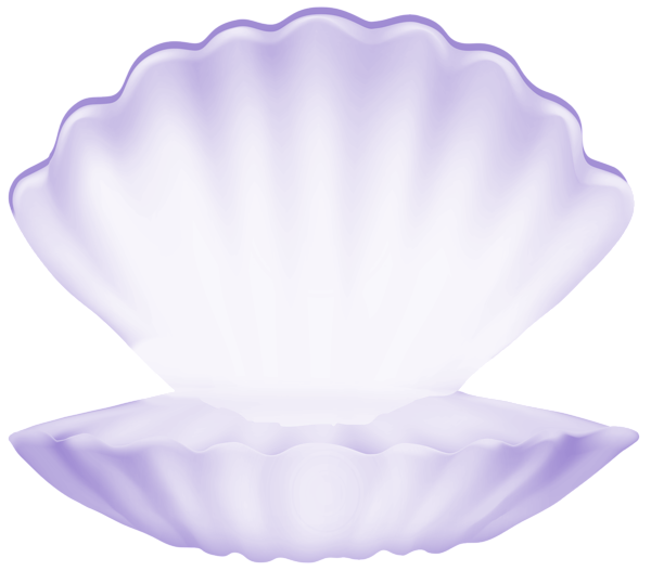 This png image - Open Clam Shell Violet PNG Transparent Clipart, is available for free download