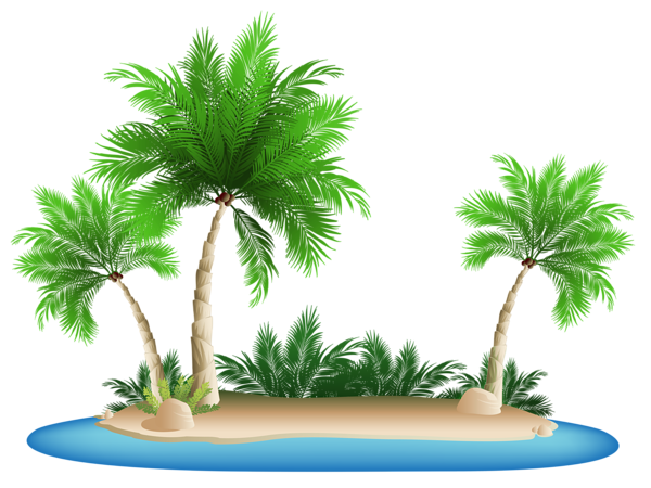 This png image - Palm Trees Island PNG Clipart Picture, is available for free download