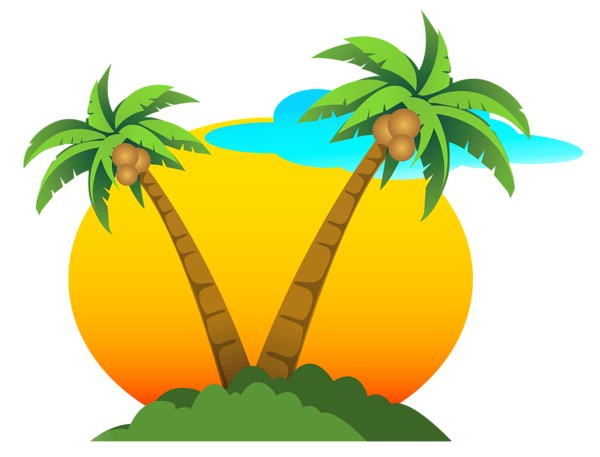 This png image - Palms and Sun PNG Vector Clipart, is available for free download