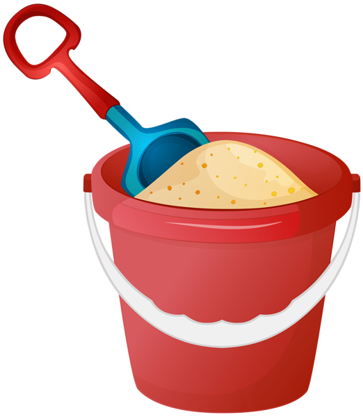 Red Sand Pail with Shovel PNG Clipart | Gallery Yopriceville - High ...