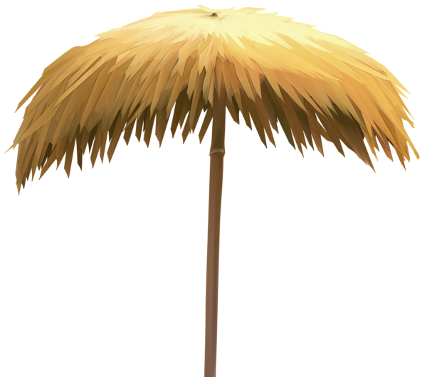 This png image - Straw Beach Umbrella PNG Clip Art Image, is available for free download