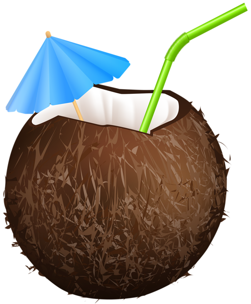 This png image - Summer Coconut Drink PNG Clip Art Image, is available for free download