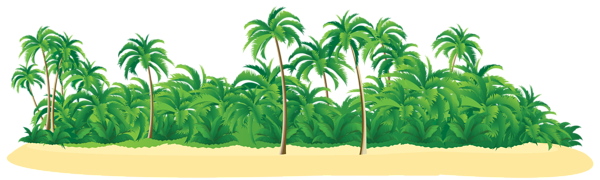 This png image - Summer Tropical Island with Palm Trees PNG Clip Art Image, is available for free download