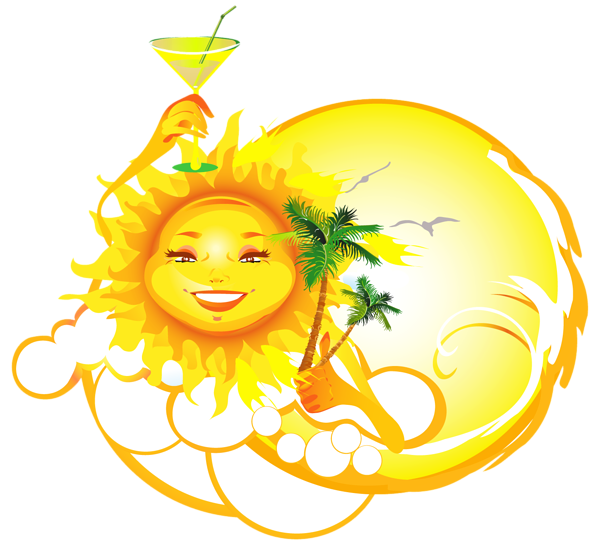 This png image - Summer Vacantion Sun PNG Vector Clipart, is available for free download