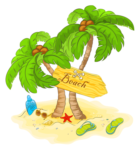 This png image - Transparent Beach Palm Decor PNG Clipart, is available for free download
