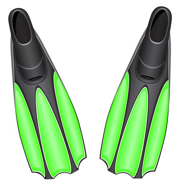 This png image - Transparent Green Swim Fins PNG Clipart, is available for free download