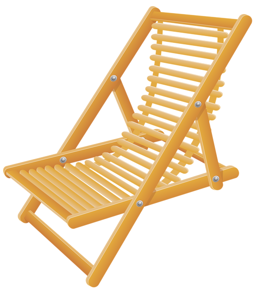 This png image - Wooden Beach Chair Transparent PNG Clip Art Image, is available for free download