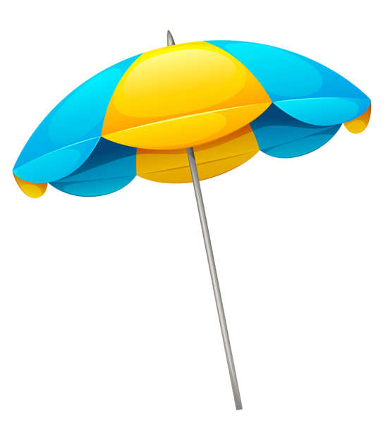 This png image - Yellow Blue Beach Umbrella PNG Clipart, is available for free download